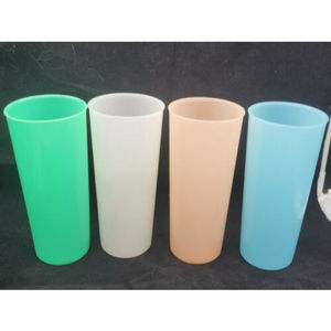 Vintage Set of 4 PASTEL TUPPERWARE Glasses 16 oz. Tumbler #107